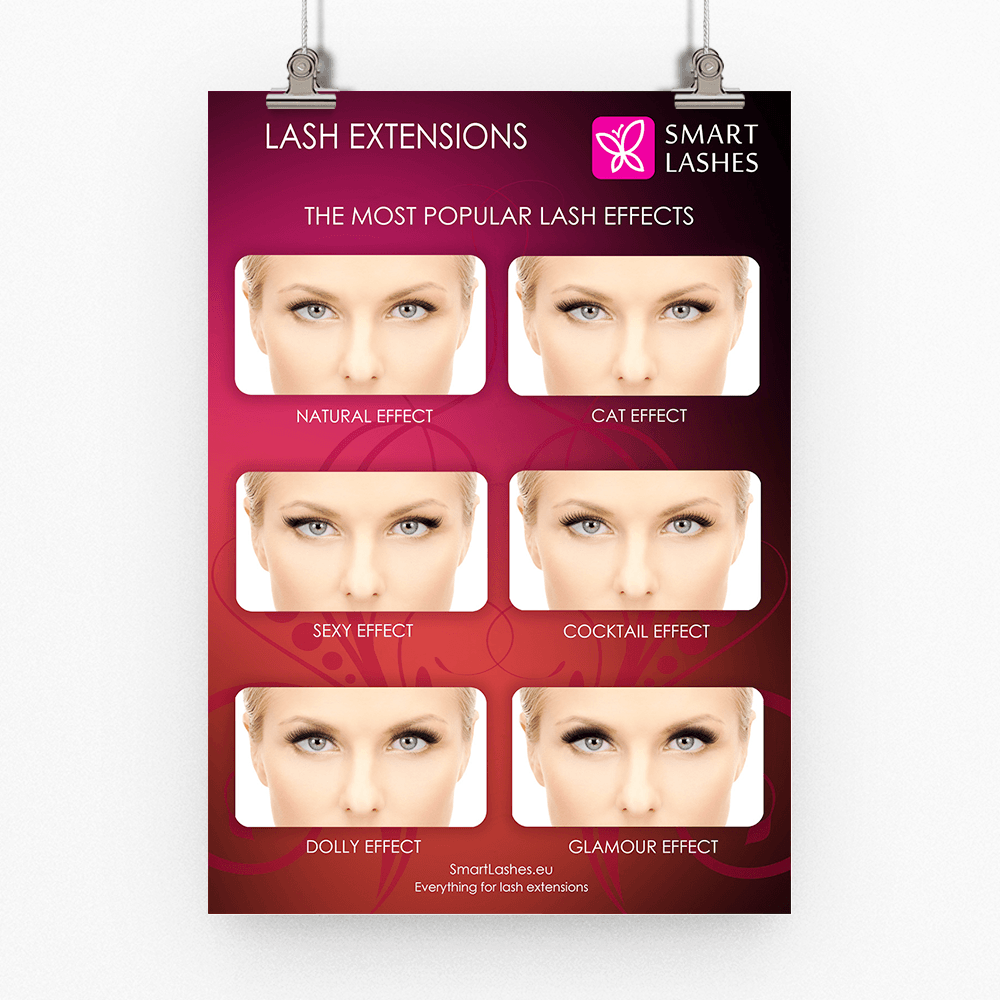 Poster Lash Effects - dark - A3 | Smart Lashes