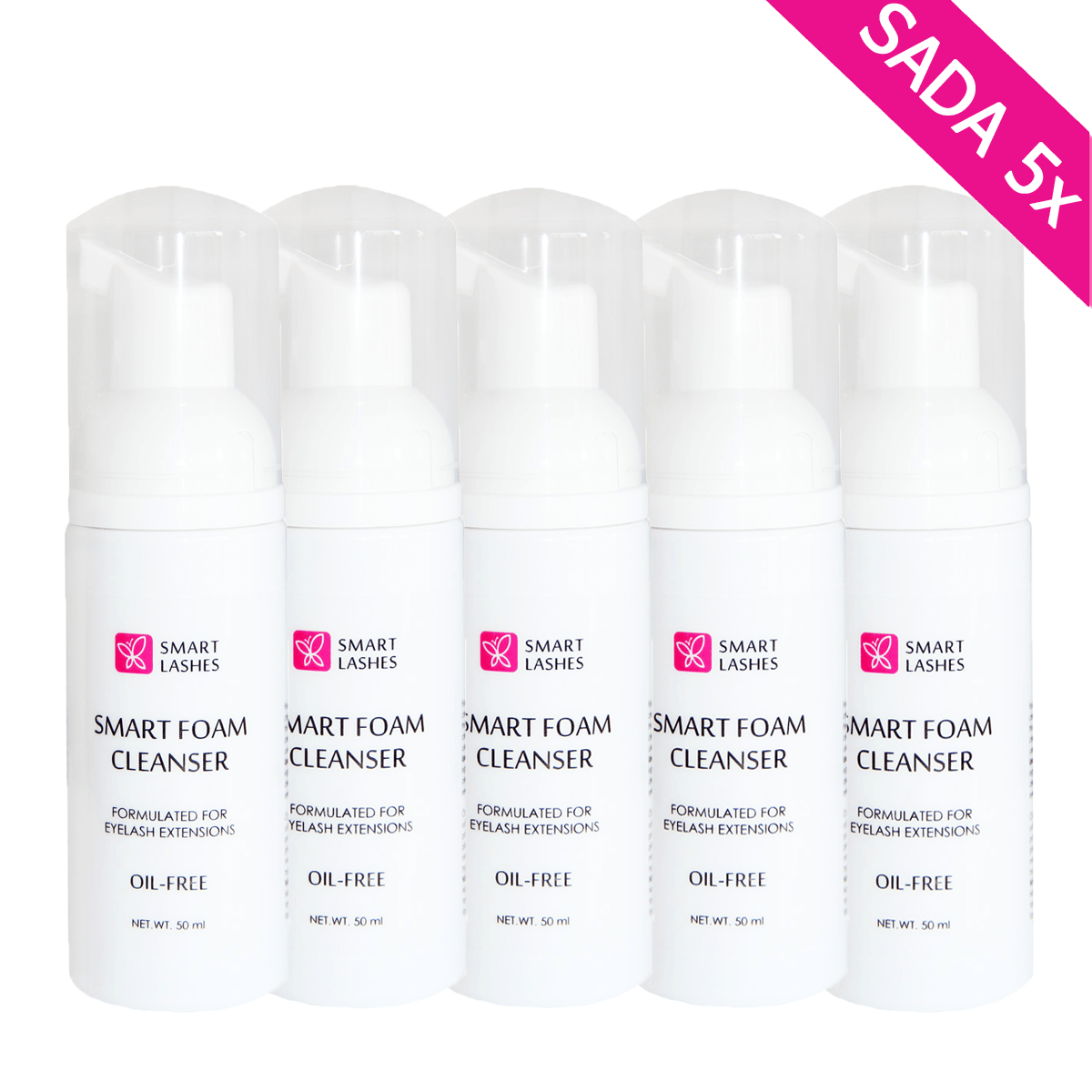 Smart Reinigungsschaum für Make-up - 50 ml -  5 Stück | Smart Lashes
