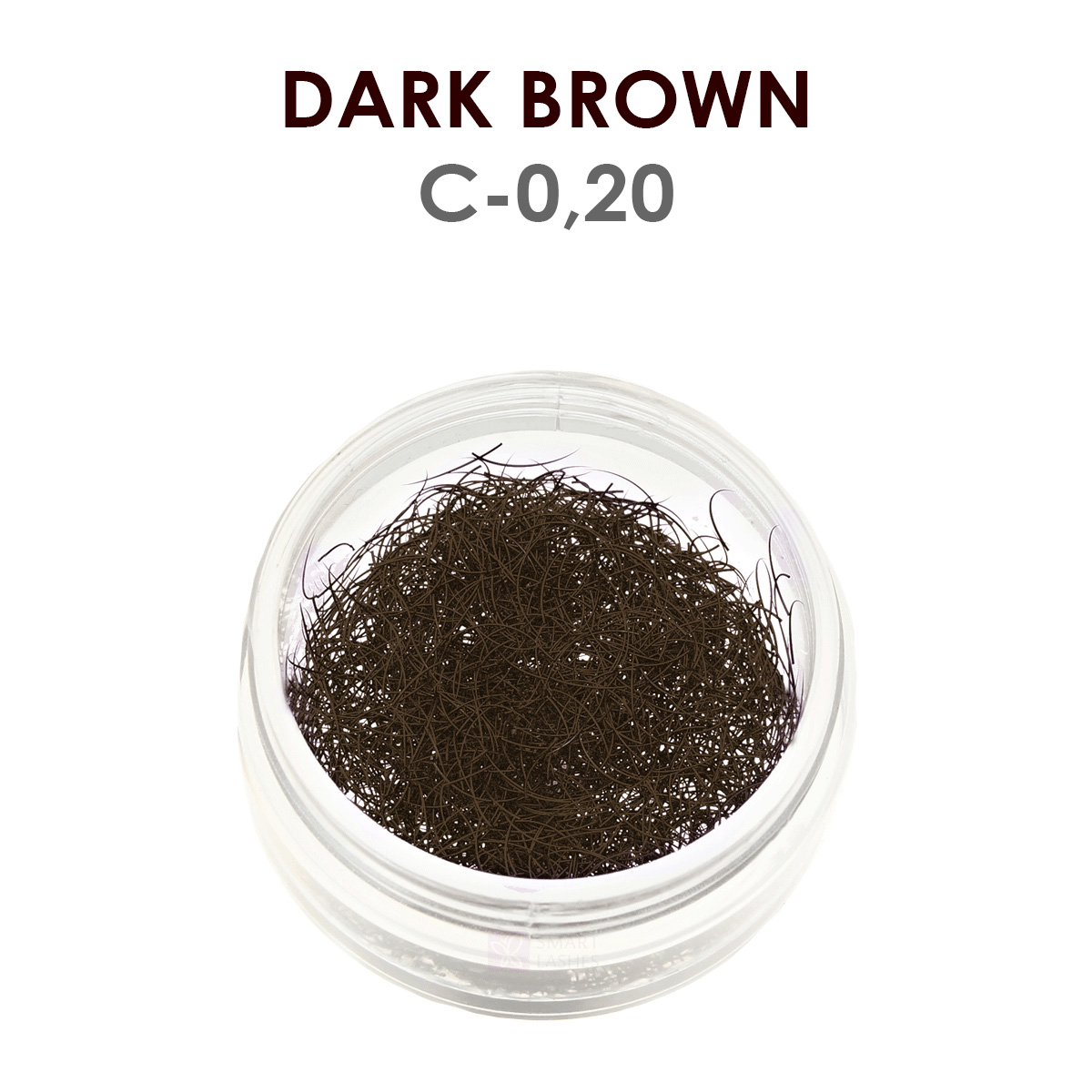 Dunkelbraune Wimpern - 1g - C - 0.20 mm