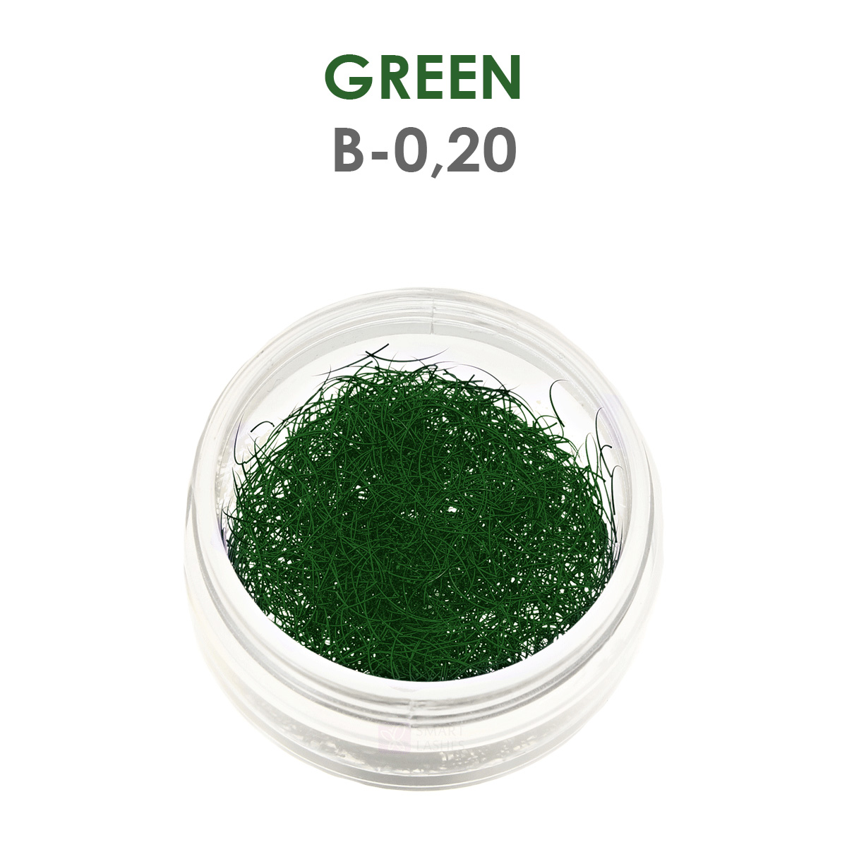 Grüne wimpern - 1g - B - 0.20 mm 
