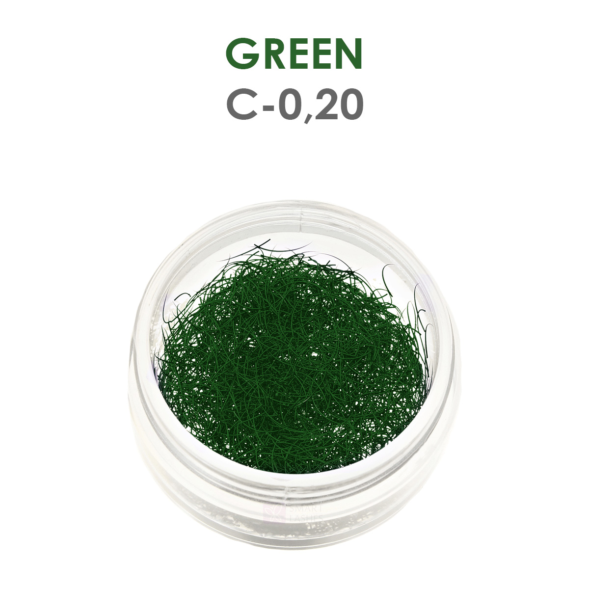Grüne wimpern - 1g - C - 0.20 mm