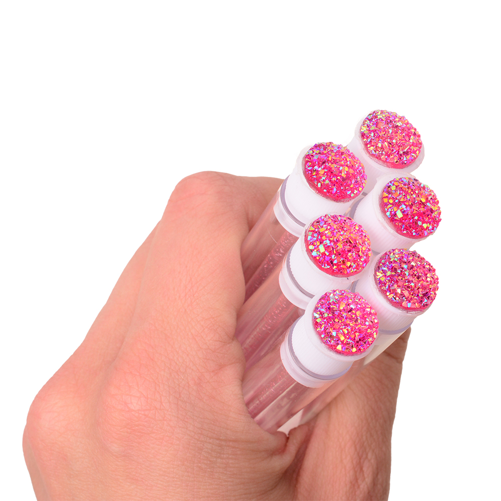 Mascara-Bürste mit Deckel - rosa Glitzer | Smart Lashes