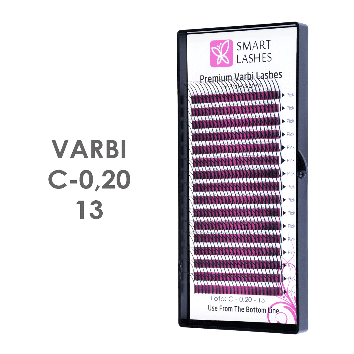 Volumenwimpern Varbi - C - 0,20 mm x 13 mm - 16 Reihen | Smart Lashes