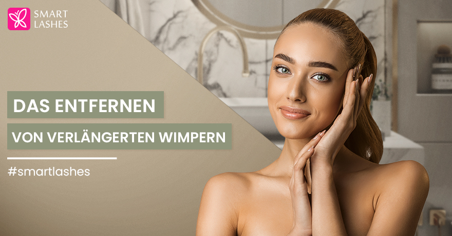 Das Entfernen von verlängerten Wimpern